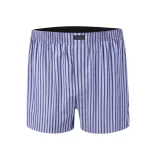 Vævet Boxershorts med Blå Striber