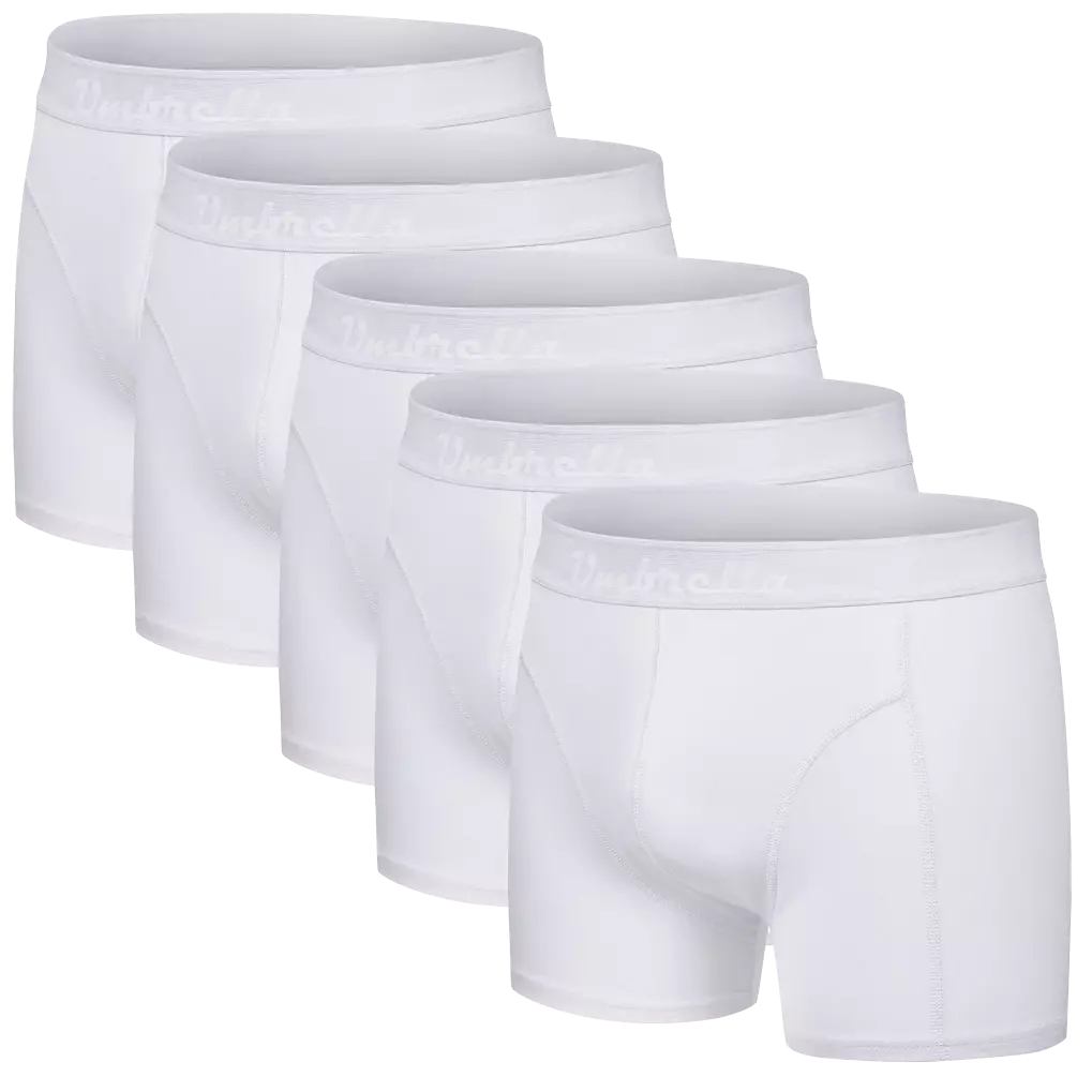 5 Hvide Bambus Underbukser
